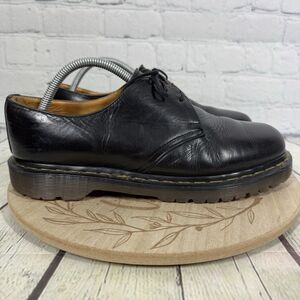 Vintage Dr. Doc Martens Leather Oxford Made in England Mens Size 9 Black Shoes